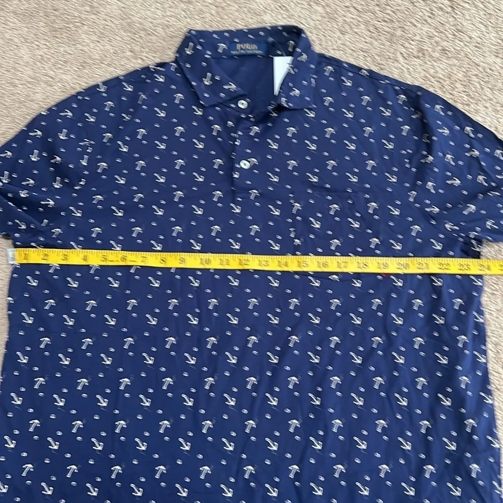 New!Polo Ralph Lauren men’s large navy anchor print polo.